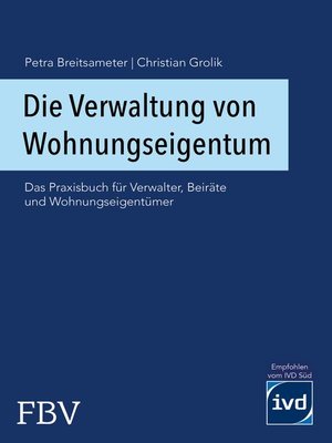 cover image of Die Verwaltung von Wohnungseigentum